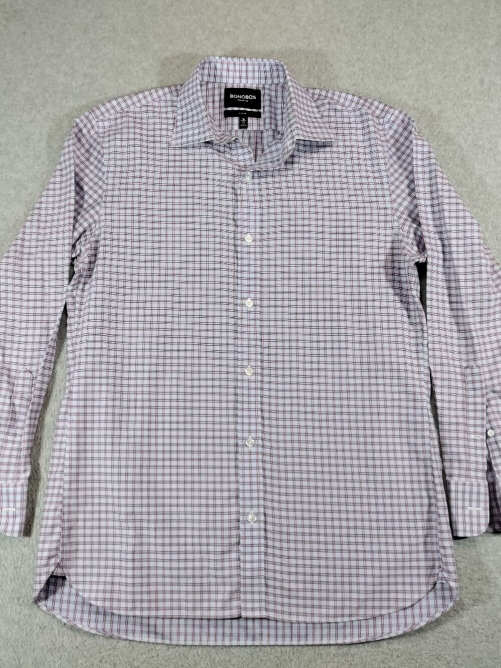 Bonobos Mens 16 34 Slim Fit Wrinkle Free Plaid Button Down Shirt